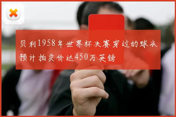 贝利1958年世界杯决赛穿过的球衣预计拍卖价达450万英镑